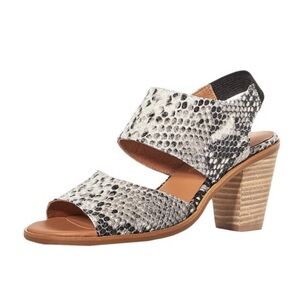 Andre Assous Pipa Snakeskin Block Heel Sandals